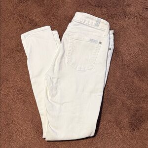 7 For All Mankind White Skinny Jeans